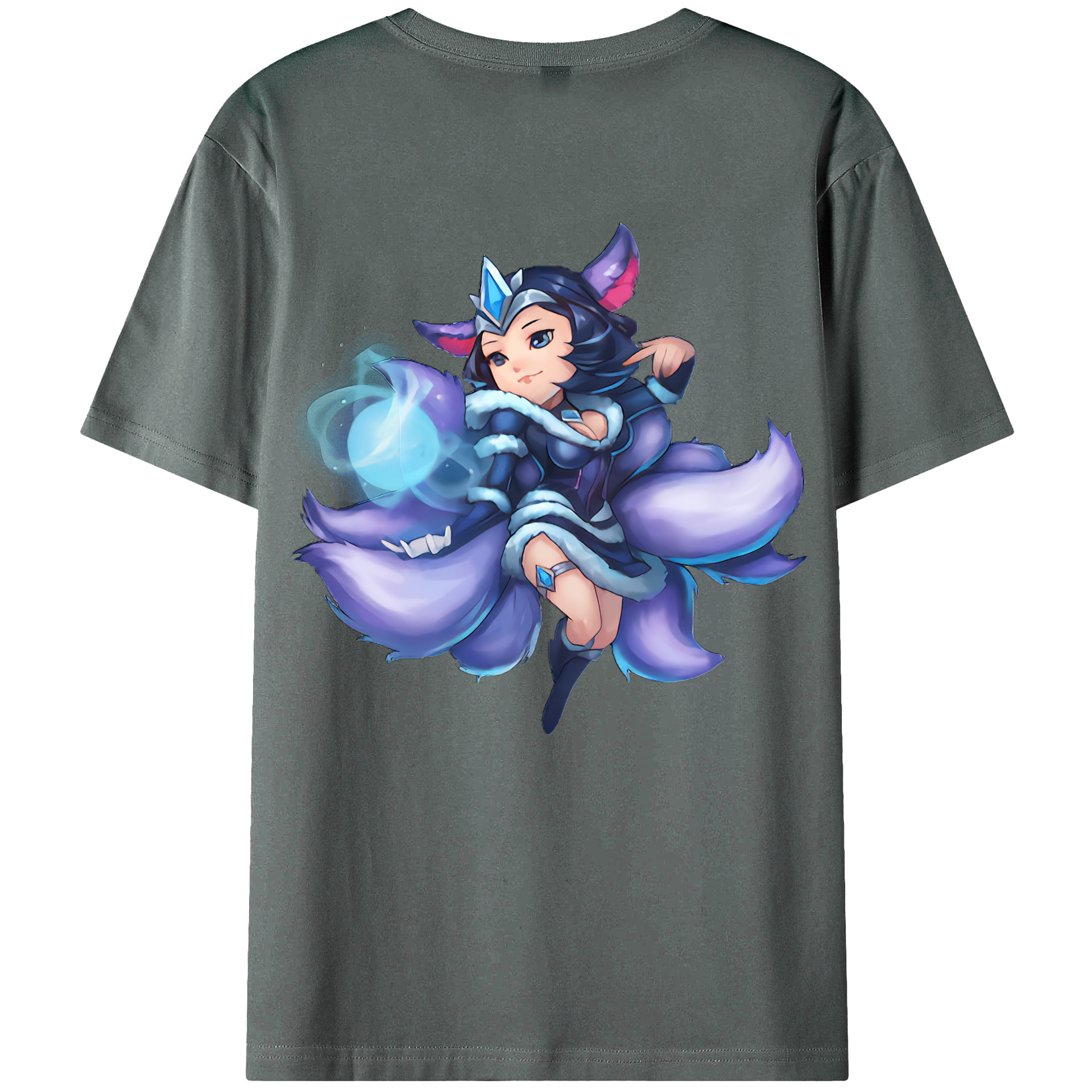 （画像用） リーグ・オブ・レジェンド League of Legends LOL 綿100％ メンズ半袖Tシャツ（バックプリント） 通気性